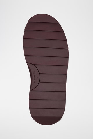 Bottines fourrées en nubuck - Bordeaux