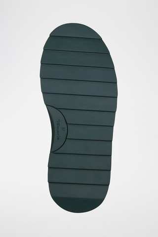 Bottines plateformes fourrées en nubuck - Vert foncé
