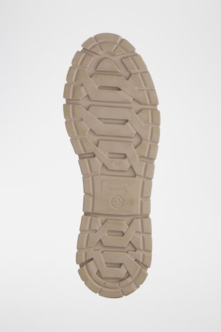 Bottines plateformes fourrées en nubuck - Beige