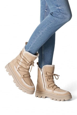 Bottines en nubuck - Beige