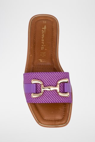 Mules en cuir - Violet 