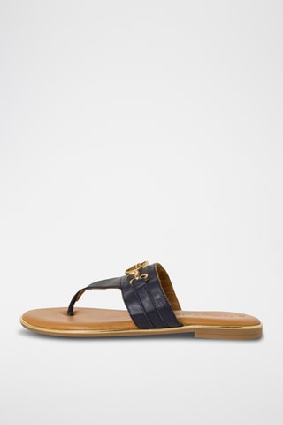 Sandales en nubuck - Bleu marine