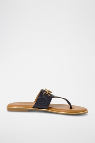 Sandales en nubuck - Bleu marine