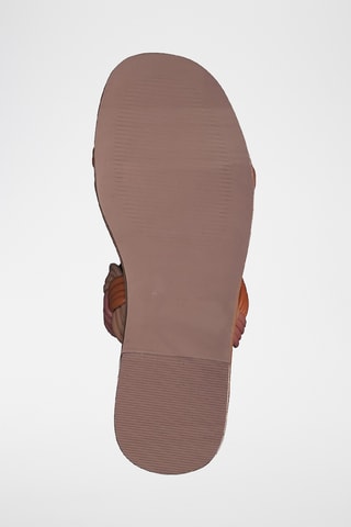 Mules en cuir - Rose et beige