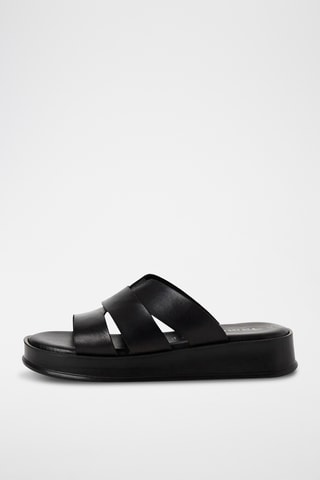 Mules en cuir - Noir