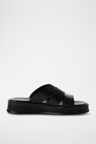 Mules en cuir - Noir