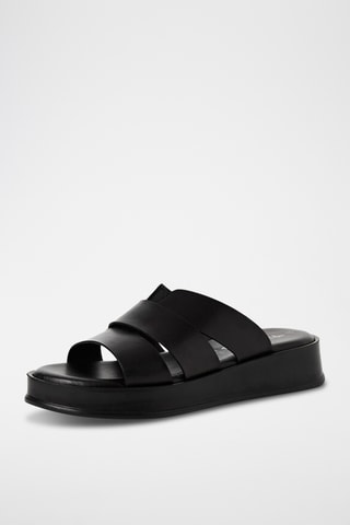 Mules en cuir - Noir
