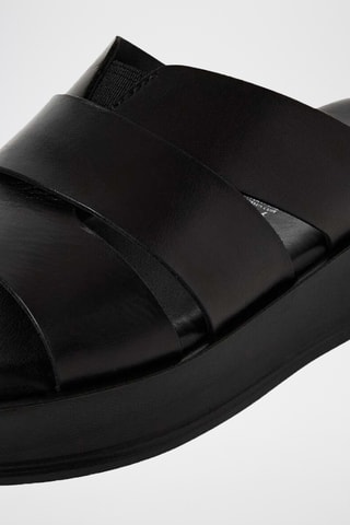 Mules en cuir - Noir