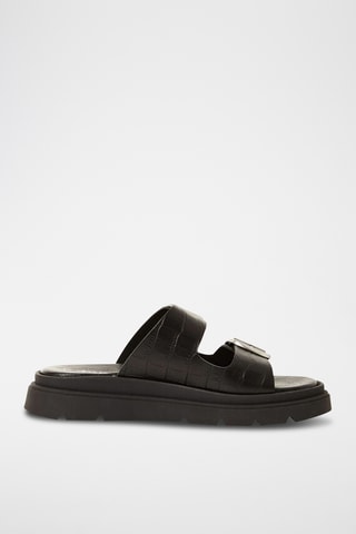 Mules en cuir - Noir