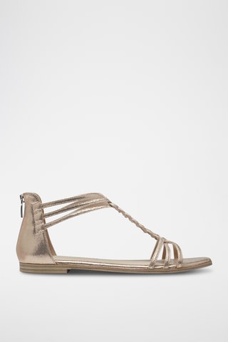 Sandales en cuir - Doré