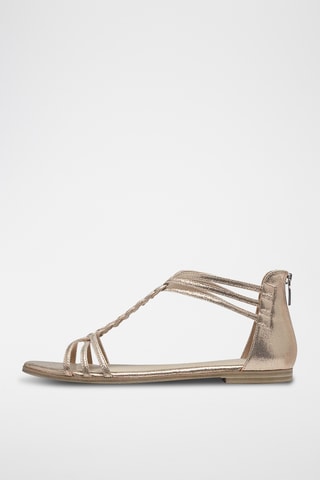 Sandales en cuir - Doré