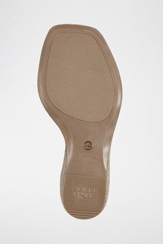 Sandales compensées en cuir - Noir 
