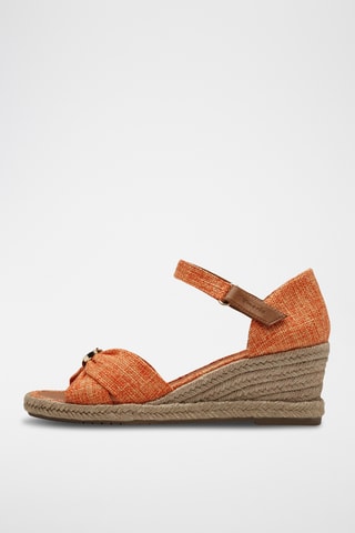 Sandales compensées - Orange