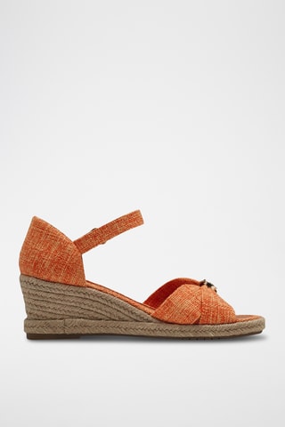 Sandales compensées - Orange