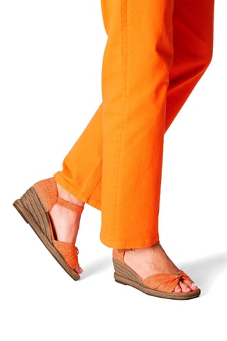 Sandales compensées - Orange