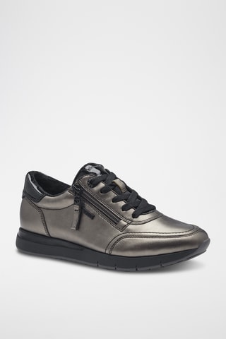 Baskets en cuir - Gris foncé