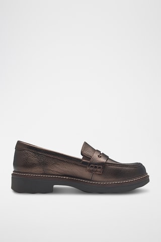 Mocassins en cuir - Marron foncé