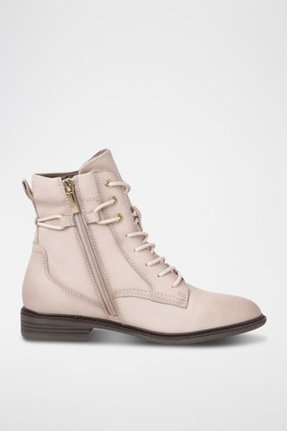 Boots en cuir - Rose clair