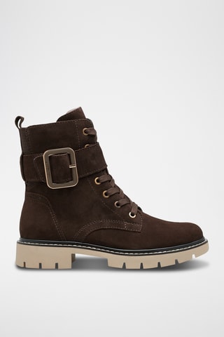 Bottines en nubuck - Marron 