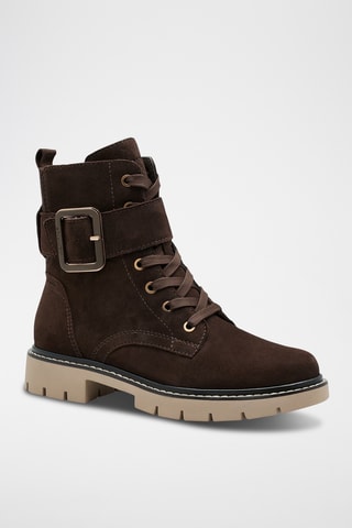 Bottines en nubuck - Marron 