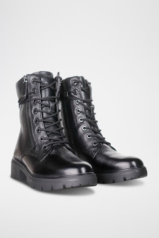 Boots en cuir - Noir 