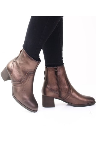 Bottines en cuir - Doré