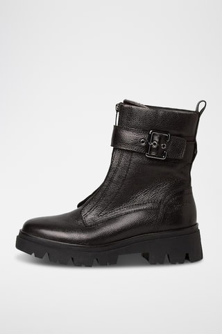 Boots en cuir - Noir 