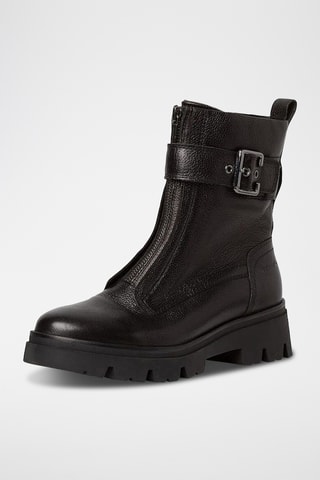 Boots en cuir - Noir 