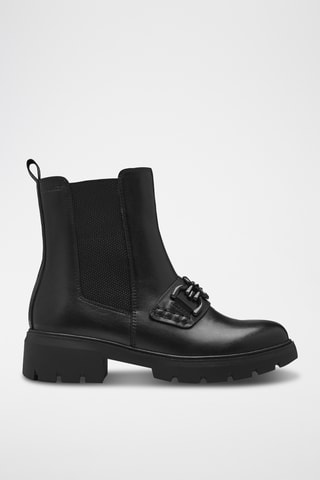 Bottines en cuir - Noir