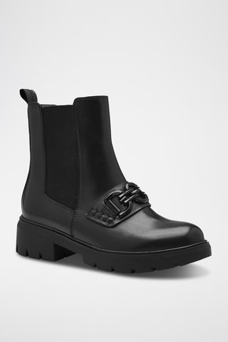 Bottines en cuir - Noir
