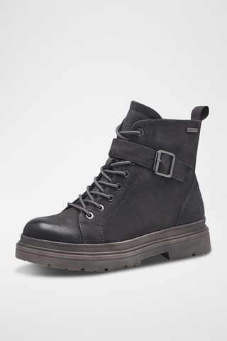 Boots fourrés en cuir - Gris foncé