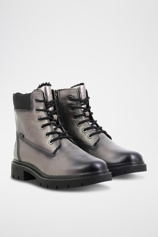 Boots en cuir - Argenté