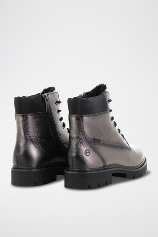 Boots en cuir - Argenté