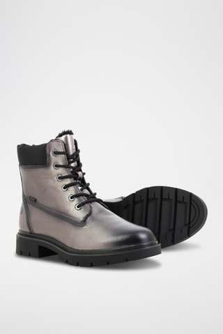 Boots en cuir - Argenté