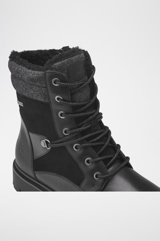 Boots fourrés en cuir - Noir