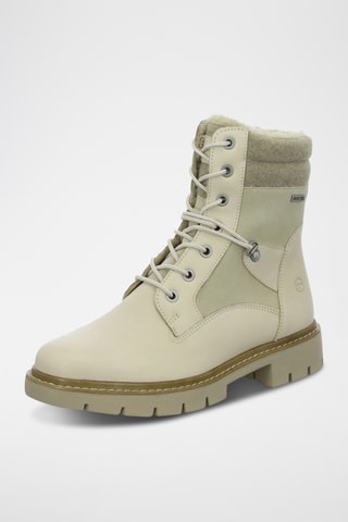 Boots fourrés en cuir - Vert d’eau