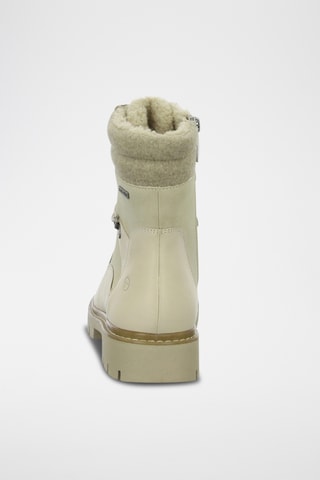 Boots fourrés en cuir - Vert d’eau