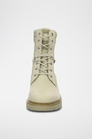 Boots fourrés en cuir - Vert d’eau