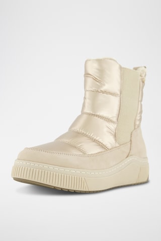 Boots fourrés en cuir - Beige