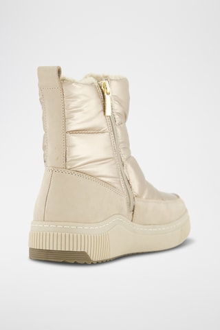 Boots fourrés en cuir - Beige