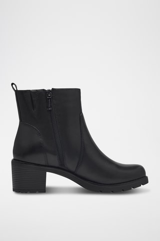 Bottines en cuir - Noir