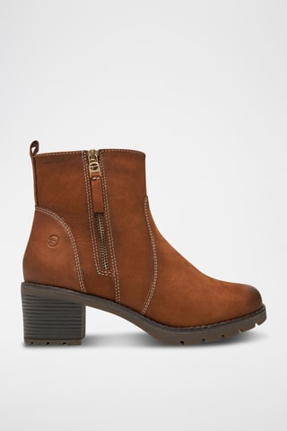 Bottines en cuir - Camel