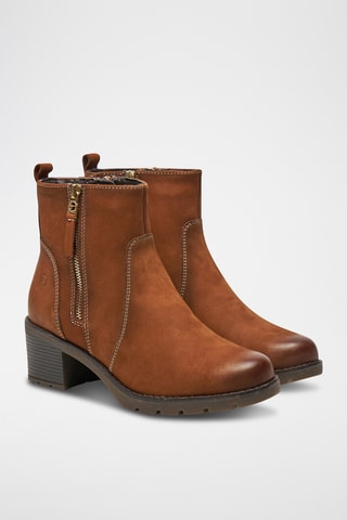 Bottines en cuir - Camel