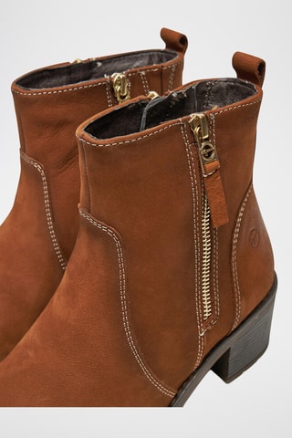 Bottines en cuir - Camel