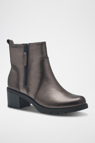 Bottines en cuir - Taupe