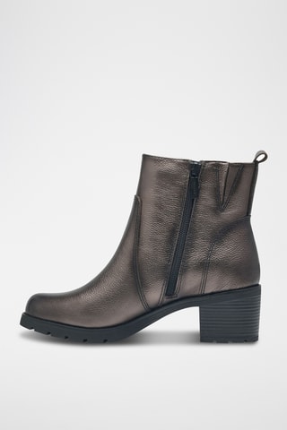 Bottines en cuir - Taupe