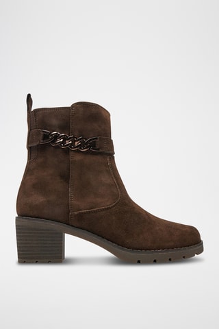 Bottines en nubuck - Marron