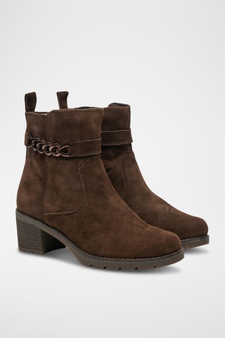 Bottines en nubuck - Marron