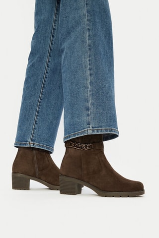 Bottines en nubuck - Marron