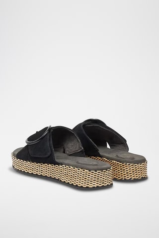 Mules en nubuck - Noir